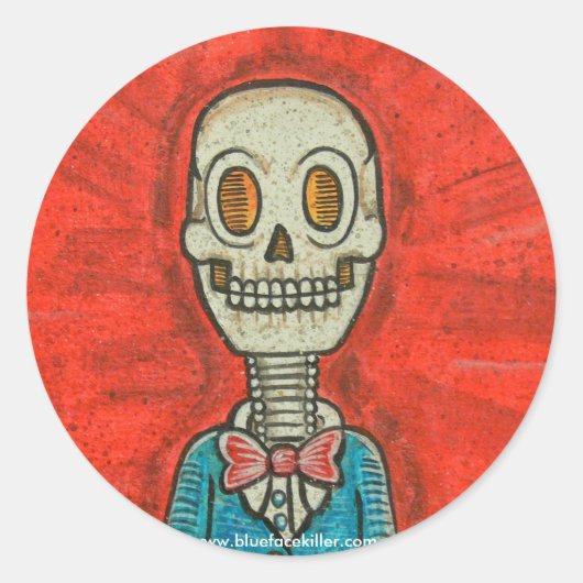 Sticker Rond Souriez ! mycopain (Devant)