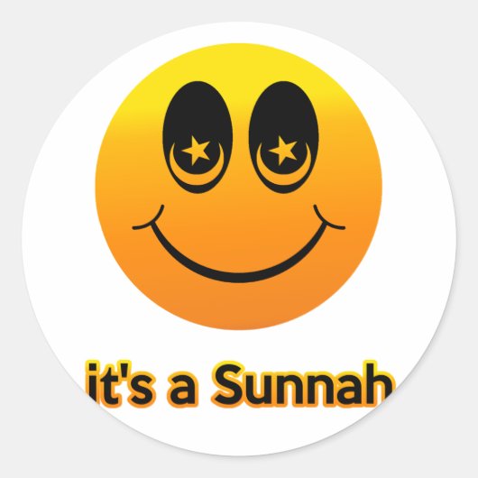 Sticker Rond Souriez que c'est une Sunna (Devant)