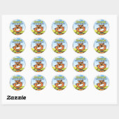 Sticker Rond Sourire (Feuille)