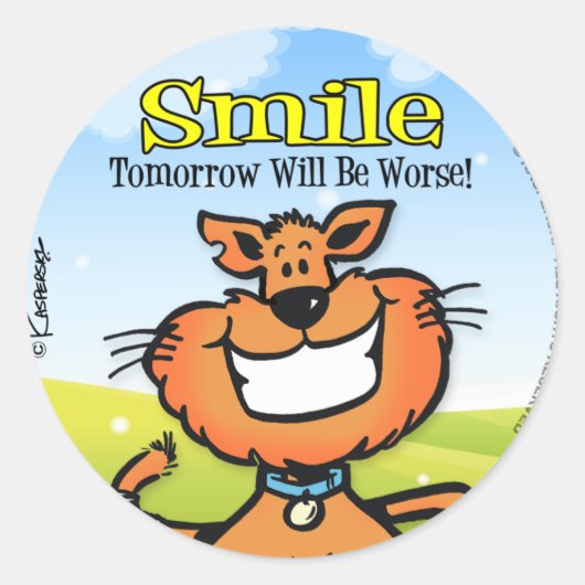 Sticker Rond Sourire (Devant)