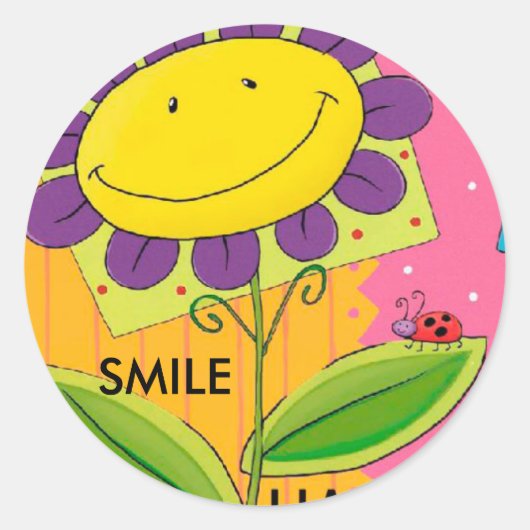 STICKER ROND SOURIRE (Devant)