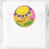 STICKER ROND SOURIRE (Sac)