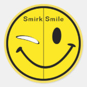 Sticker Rond Sourire aux sourires (Devant)