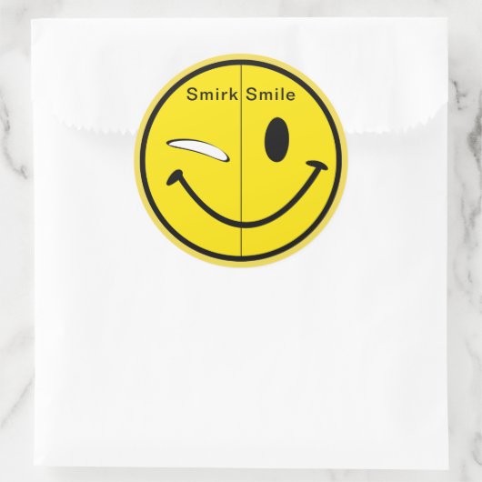 Sticker Rond Sourire aux sourires (Sac)