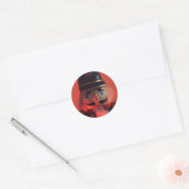 Sticker Rond sourire craqué (Enveloppe)