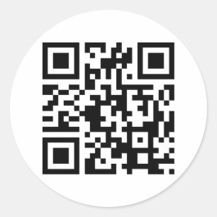 Sticker Rond SOURIRE DIEU VOUS AIME ! (Produit de code QR)