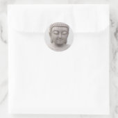 Sticker Rond Sourire Serene Bouddha Inspirational Love Peace (Sac)