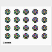 Sticker Rond Sourires (Feuille)