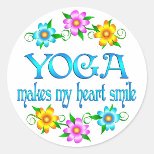 Sticker Rond Sourires de yoga