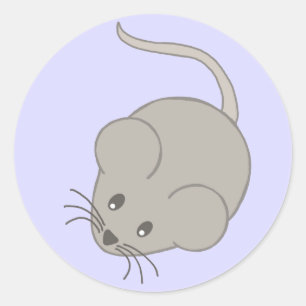 Sticker Rond Souris