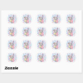 Sticker Rond Souris 4e anniversaire T-shirts et cadeaux (Feuille)