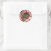 Sticker Rond Souris à la maison (Sac)