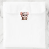Sticker Rond Souris bébé (Sac)