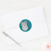Sticker Rond Souris bébé mignonne (Enveloppe)