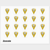 Sticker Rond Souris caricaturale sur un coin de fromage suisse (Feuille)