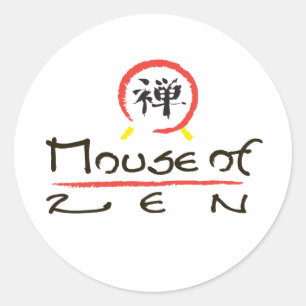 Sticker Rond Souris d'autocollant rond de zen