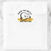 Sticker Rond Souris de chasse à la grange (Sac)