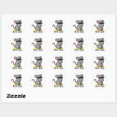 Sticker Rond Souris Drôle Mouse Pun (Feuille)