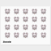 Sticker Rond Souris - Emoji (Feuille)