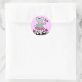 Sticker Rond Souris grise en Jardin Fleur T-shirts et cadeaux (Sac)