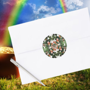 Sticker Rond Souris irlandaise Kaleidoscope Deux Saint Patrick