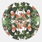 Sticker Rond Souris irlandaise Kaleidoscope Deux Saint Patrick (Devant)