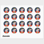 Sticker Rond Souris King - Caractère de Nutcracker (Feuille)
