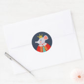 Sticker Rond Souris King - Caractère de Nutcracker (Enveloppe)