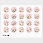 Sticker Rond Souris Kissy (Feuille)