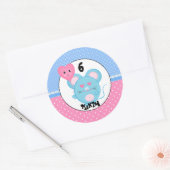 Sticker Rond Souris Mignonne (Enveloppe)