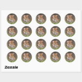 Sticker Rond Souris rustique aquarelle (Feuille)