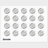 Sticker Rond Souris têtue Cheese Maze Funny (Feuille)