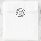 Sticker Rond Souris têtue Cheese Maze Funny (Sac)