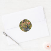 Sticker Rond Sous la couverture des Feuilles (Enveloppe)