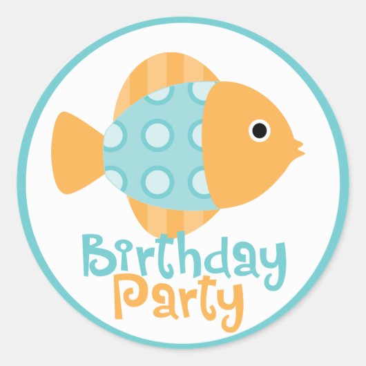 Sticker Rond Sous la mer (Devant)