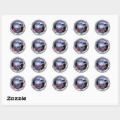 Sticker Rond Sous la mer (Feuille)