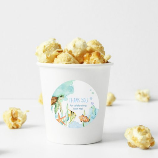 Sticker Rond Sous la mer