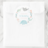 Sticker Rond Sous la mer Anniversaire (Sac)