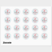 Sticker Rond Sous la mer Princesse Mermaid Anniversaire (Feuille)