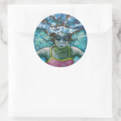 Sticker Rond Sous la nage aquatique (Sac)