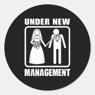 Sticker Rond Sous la nouvelle direction, Mariage du Bachelor Pa