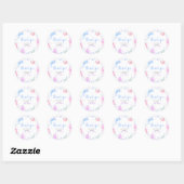 Sticker Rond Sous l'Anniversaire de enfant marin (Feuille)