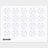 Sticker Rond Sous l'Anniversaire de enfant marin (Feuille)