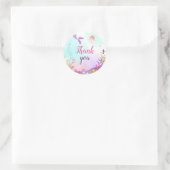 Sticker Rond Sous l'Autocollant de sirène de mer Cupcake Topper (Sac)