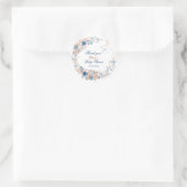 Sticker Rond Sous le Baby shower d'aquarelle de mer (Sac)