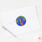 Sticker Rond Sous le ciel bleu : La collection d'arbres Acacia (Enveloppe)