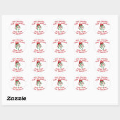 Sticker Rond Sous le Mistletoe (Feuille)