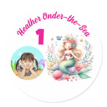 Sous l'Océan Magique Sirène Photo 1er Anniversaire