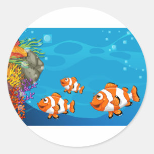 Sticker Rond Sous-marin