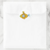 Sticker Rond Sous-marin jaune (Sac)